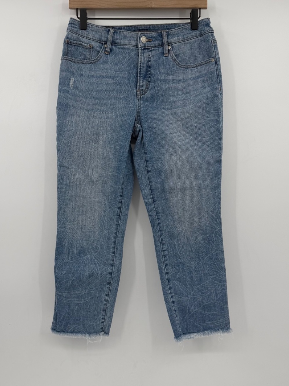 Chicos So Slimming Jeans Women 4 Girlfriend Slim Leg Crop Stretch Pattern Denim